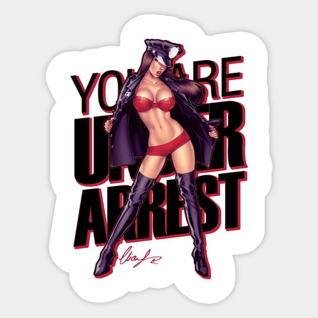 You are under arrest Sticker by Eliaschatzoudis